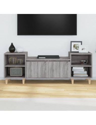 Mobile TV Grigio Sonoma 160x35x55 cm in Legno Multistrato