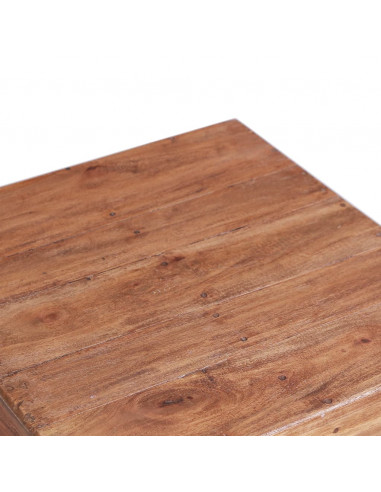 Tavolino da Caffè 53x50x50 cm in Legno Massello di Recupero