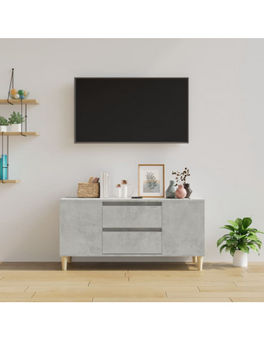 Mobile per TV Grigio Cemento 102x44,5x50 cm Legno Multistrato
