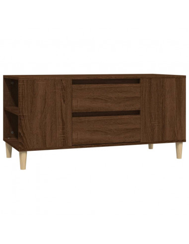 Mobile Porta TV Rovere Marrone 102x44,5x50 cm Legno Multistrato