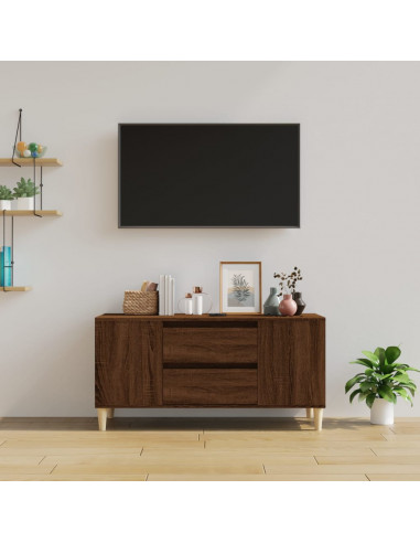 Mobile Porta TV Rovere Marrone 102x44,5x50 cm Legno Multistrato