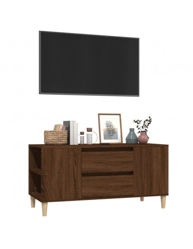 Mobile Porta TV Rovere Marrone 102x44,5x50 cm Legno Multistrato