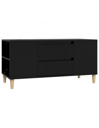Mobile Porta TV Nero 102x44,5x50 cm in Legno Multistrato