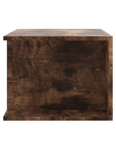 Mobile Porta TV con Luci LED Rovere Fumo 90x39x30 cm