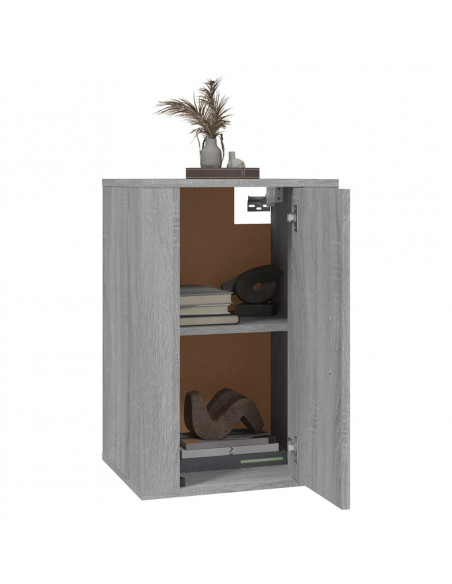 Mobile Porta TV a Parete Grigio Sonoma 40x34,5x60 cm