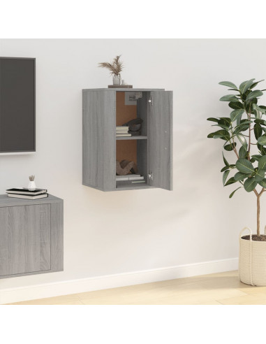 Mobile Porta TV a Parete Grigio Sonoma 40x34,5x60 cm