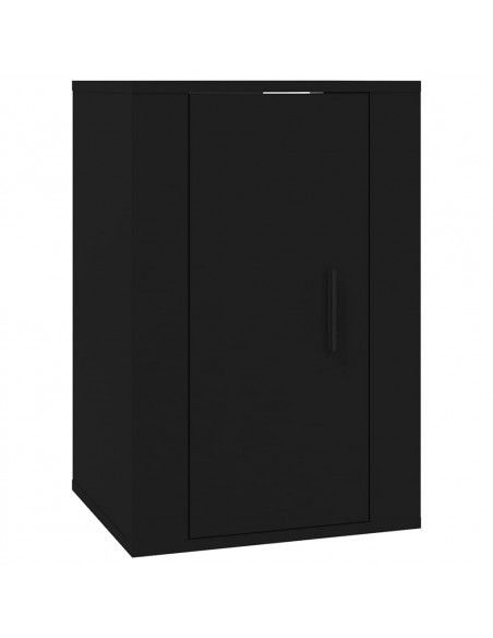 Mobile Porta TV a Parete Nero 40x34,5x60 cm