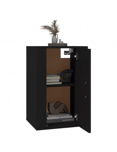 Mobile Porta TV a Parete Nero 40x34,5x60 cm