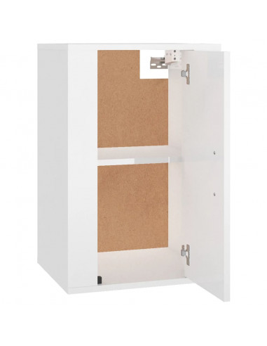 Mobili Porta TV a Parete 2 pz Bianco Lucido 40x34,5x60 cm