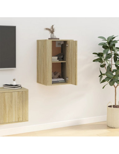 Mobile Porta TV a Parete Rovere Sonoma 40x34,5x60 cm