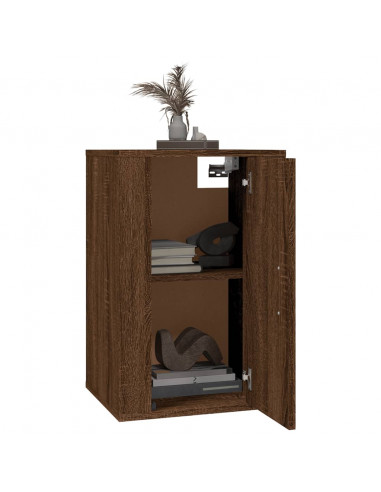 Mobile Porta TV a Parete Rovere Marrone 40x34,5x60 cm