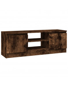 Mobile Porta TV con Anta Rovere Fumo 102x30x36 cm 2