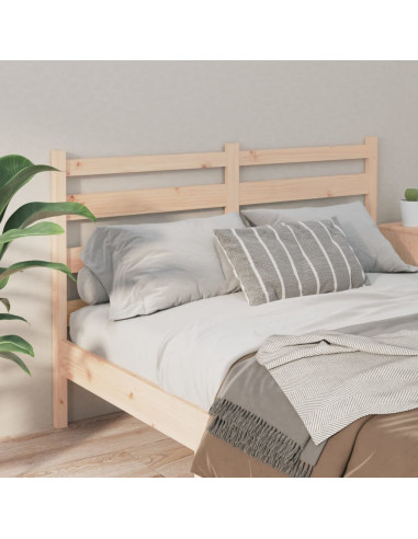 Testiera per Letto 146x4x100 cm in Legno Massello di Pino