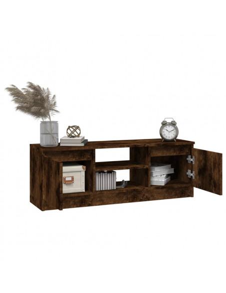 Mobile Porta TV con Anta Rovere Fumo 102x30x36 cm