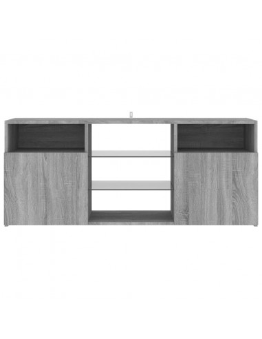 Mobile Porta TV con Luci LED Grigio Sonoma 120x30x50 cm