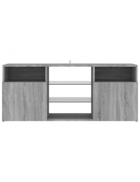 Mobile Porta TV con Luci LED Grigio Sonoma 120x30x50 cm