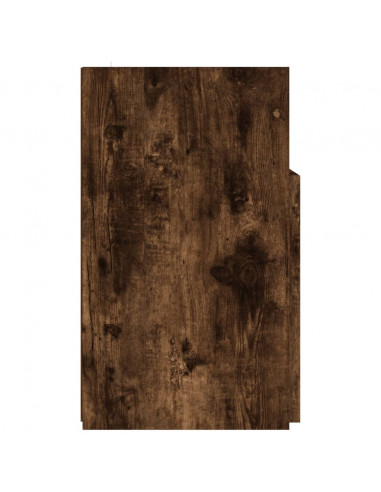 Mobile Porta TV con Luci LED Rovere Fumo 120x30x50 cm