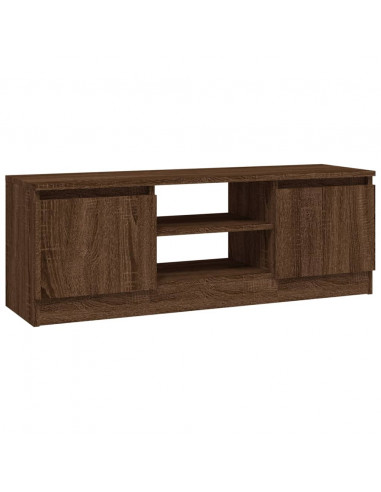 Mobile Porta TV con Anta Rovere Marrone 102x30x36 cm