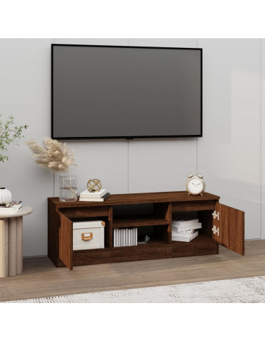 Mobile Porta TV con Anta Rovere Marrone 102x30x36 cm