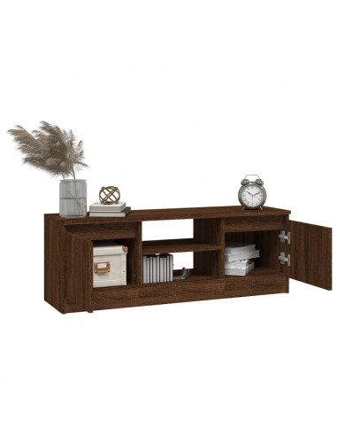 Mobile Porta TV con Anta Rovere Marrone 102x30x36 cm