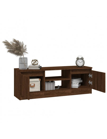 Mobile Porta TV con Anta Rovere Marrone 102x30x36 cm