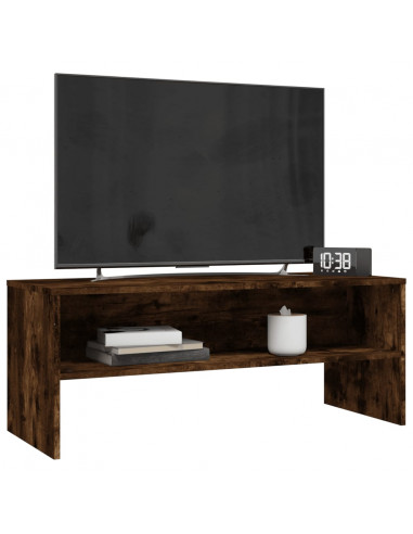 Mobile Porta TV Rovere Fumo 100x40x40 cm in Legno Multistrato