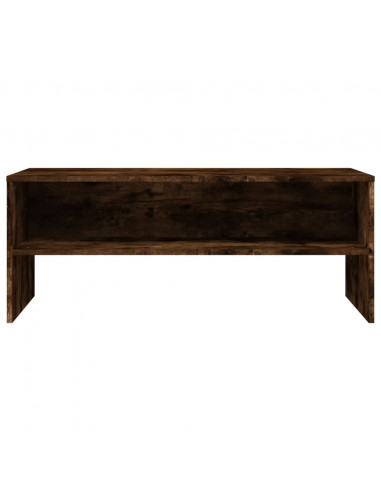 Mobile Porta TV Rovere Fumo 100x40x40 cm in Legno Multistrato