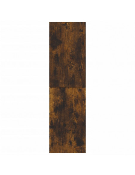 Mobili Porta TV a Parete 2 pz Rovere Fumo 30,5x30x110 cm