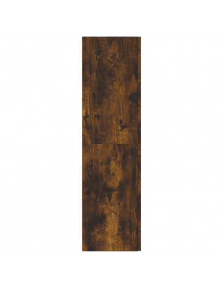 Mobili Porta TV a Parete 2 pz Rovere Fumo 30,5x30x110 cm