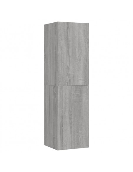 Mobili Porta TV a Parete 2 pz Grigio Sonoma 30,5x30x110 cm