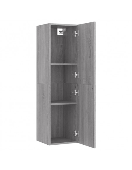 Mobili Porta TV a Parete 2 pz Grigio Sonoma 30,5x30x110 cm