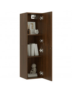 Mobile Porta TV a Parete Rovere Marrone 30,5x30x110 cm 2