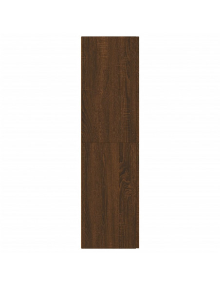 Mobile Porta TV a Parete Rovere Marrone 30,5x30x110 cm