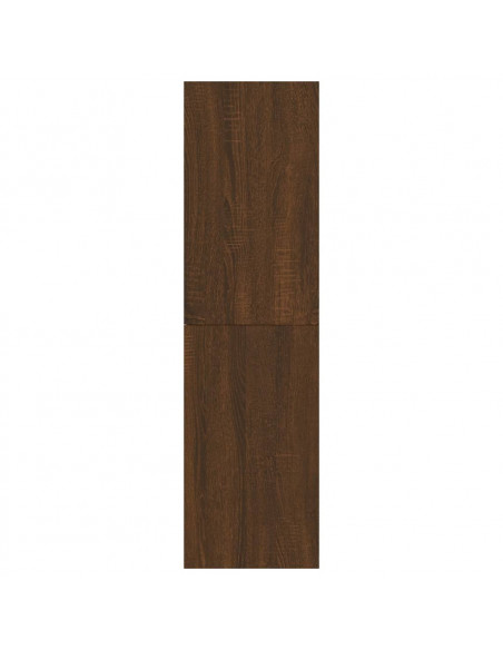 Mobile Porta TV a Parete Rovere Marrone 30,5x30x110 cm