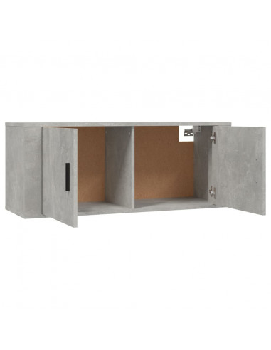 Mobili Porta TV a Parete 2 pz Grigio Cemento 100x34,5x40 cm