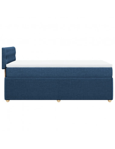 Giroletto a Molle con Materasso Blu 90x200 cm inTessuto