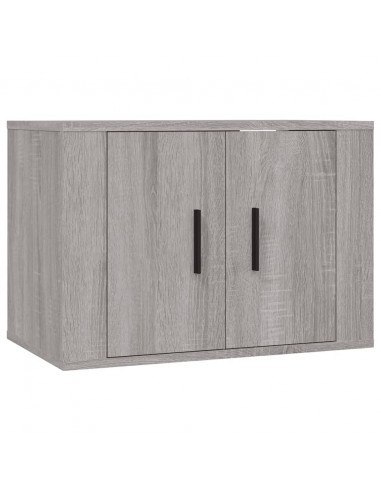 Set Mobili Porta TV 3 pz Grigio Sonoma in Legno Multistrato