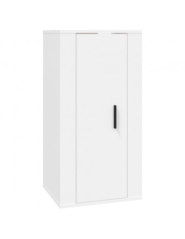 Set Mobili Porta TV 3 pz Bianco in Legno Multistrato