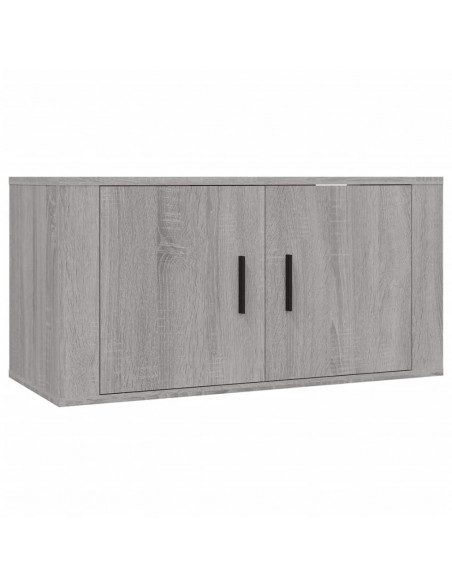 Set Mobili Porta TV 3 pz Grigio Sonoma in Legno Multistrato