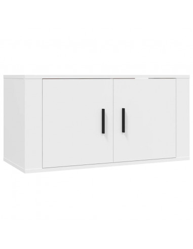 Set Mobili Porta TV 3 pz Bianco in Legno Multistrato