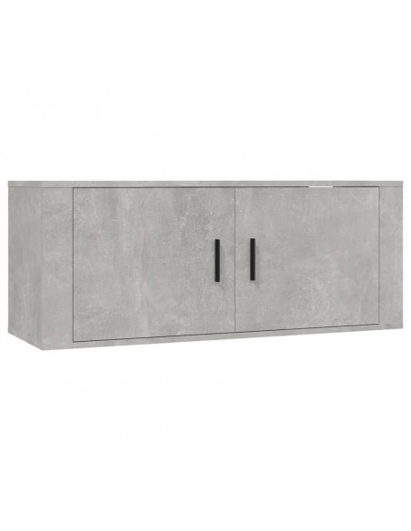 Set di Mobili Porta TV 3 pz Grigio Cemento in Legno Multistrato
