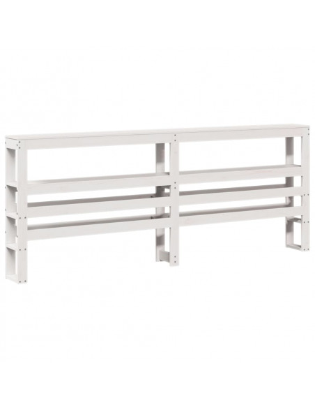 Giroletto senza Materasso Bianco 200x200 cm Legno Massello Pino