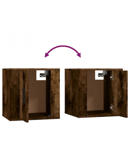 Set di Mobili Porta TV 5 pz Rovere Fumo in Legno Multistrato