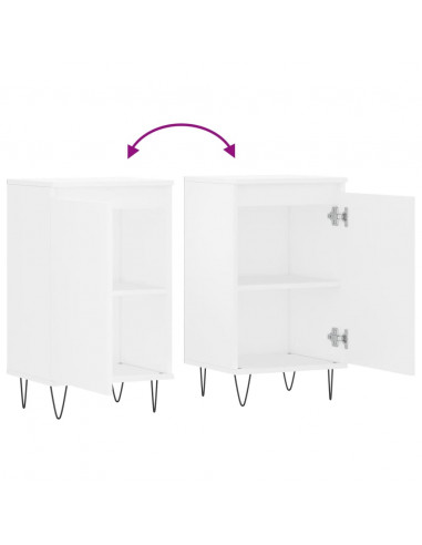 Credenza Bianca 40x35x70 cm in Legno Multistrato