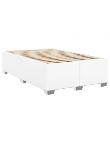 Giroletto a Molle con Materasso Bianco 120x190 cm in Similpelle