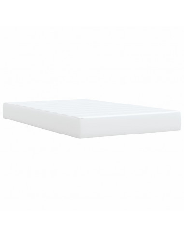Giroletto a Molle con Materasso Bianco 120x190 cm in Similpelle