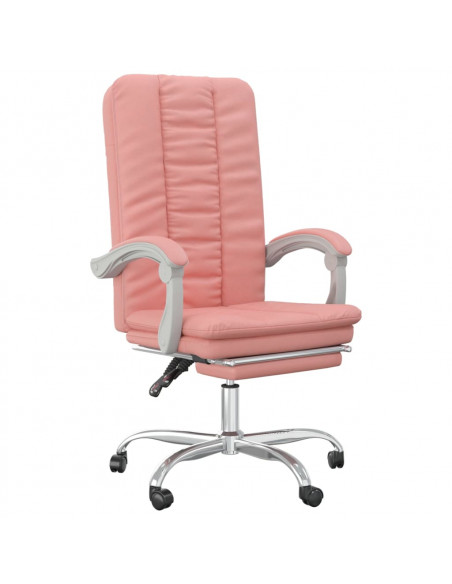 Poltrona da Ufficio Reclinabile Rosa in Similpelle