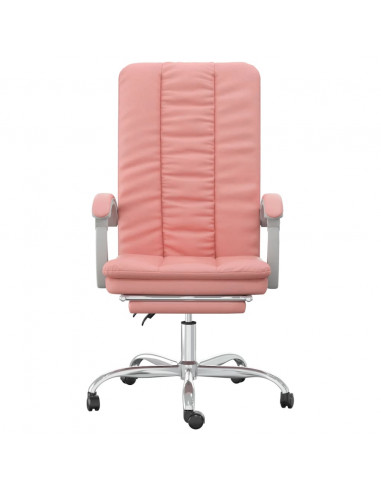 Poltrona da Ufficio Reclinabile Rosa in Similpelle