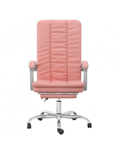 Poltrona da Ufficio Reclinabile Rosa in Similpelle