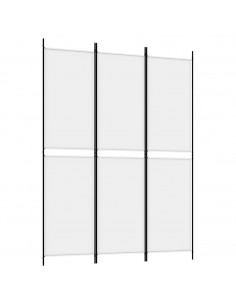 Divisorio a 3 Pannelli bianco 150x200 cm in Tessuto 2